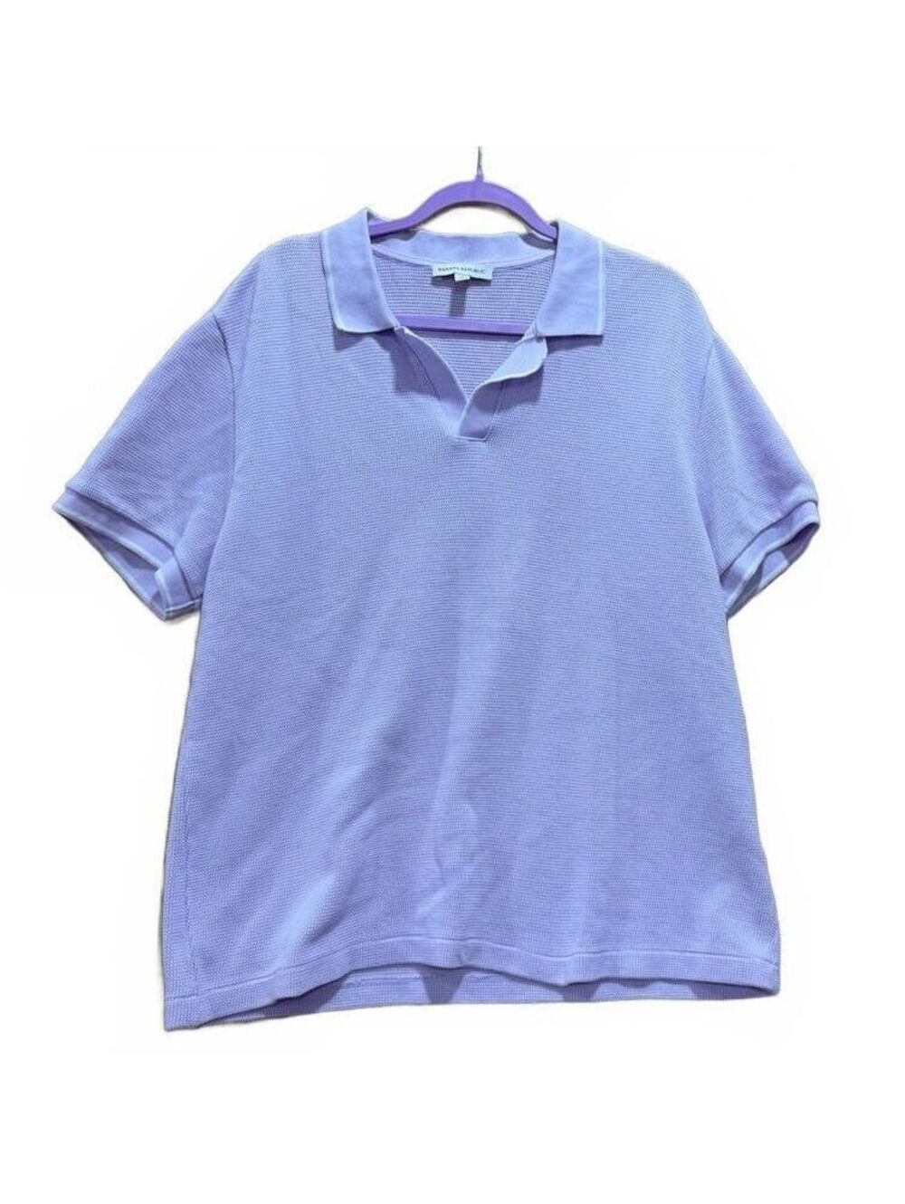 Banana Republic Lavender Purple Cotton Polo Shirt Size Large